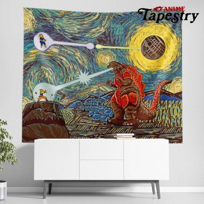 Epic Battle Dragonball Z Starry Night Tapestry