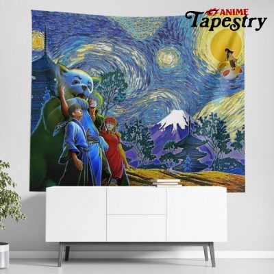 Happy Bonding Gintama Starry Night Tapestry