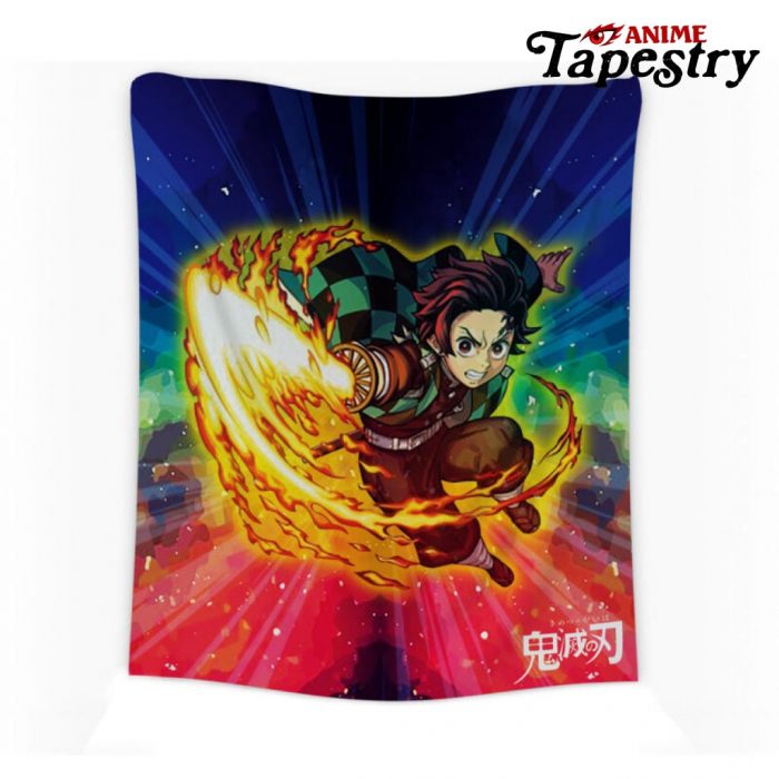 Space Samurai Tanjiro Demon Slayer Tapestry