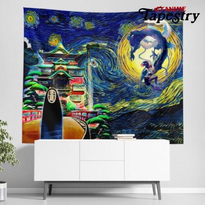 Spirited Away Starry Night Studio Ghibli Tapestry