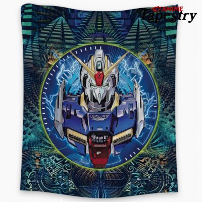 Trippy Abstract Gundam Tapestry