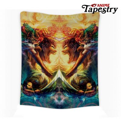 Trippy Attack on Titan Tapestry