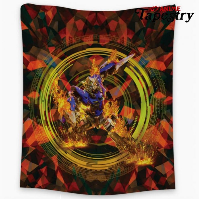 Trippy Burning Gundam Tapestry