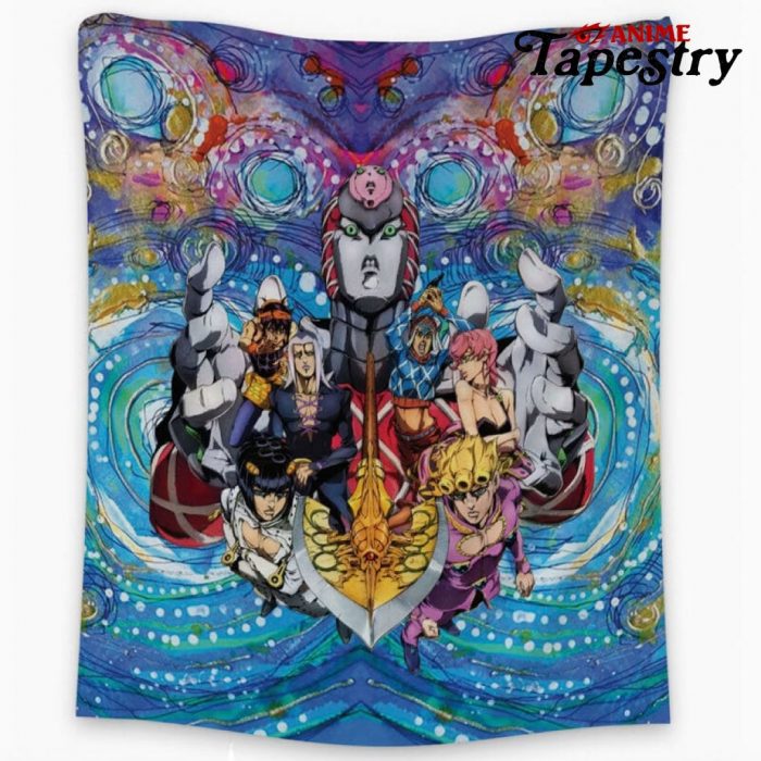 Trippy Golden Wind Squad Jojo’s Bizarre Adventure Tapestry