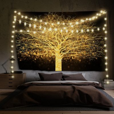 Yellow Light Tree Tapestry Room Decor