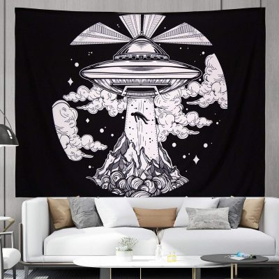 Alien UFO Tapestry Room Decor