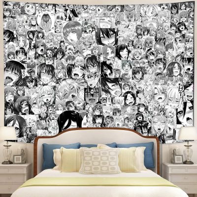 Ahegao Anime Tapestry Room Decor