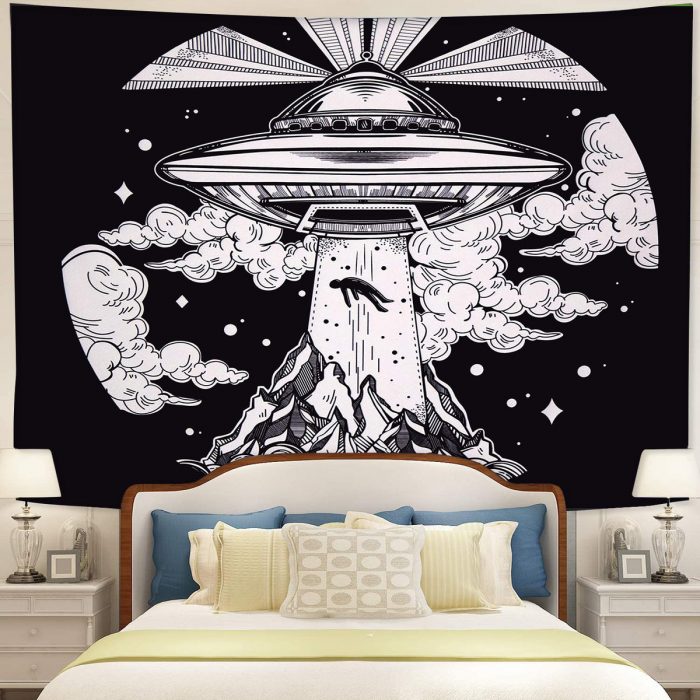 Alien UFO Tapestry Room Decor