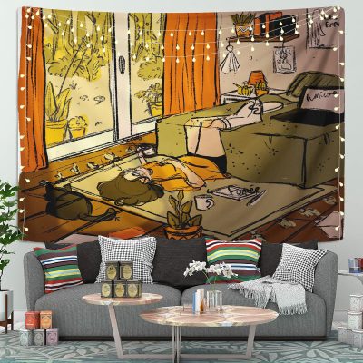 Chill Girl Tapestry Room Decor