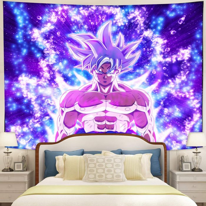 Dragon Ball Goku Ultra Instinct Anime Tapestry Room Decor