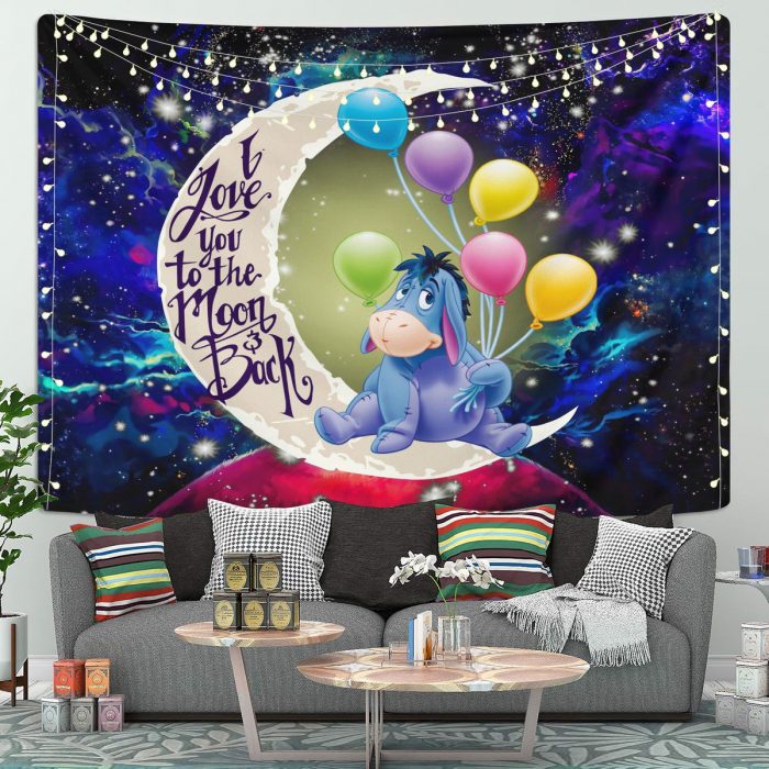 Eeyore Moon And Back Galaxy Tapestry Room Decor