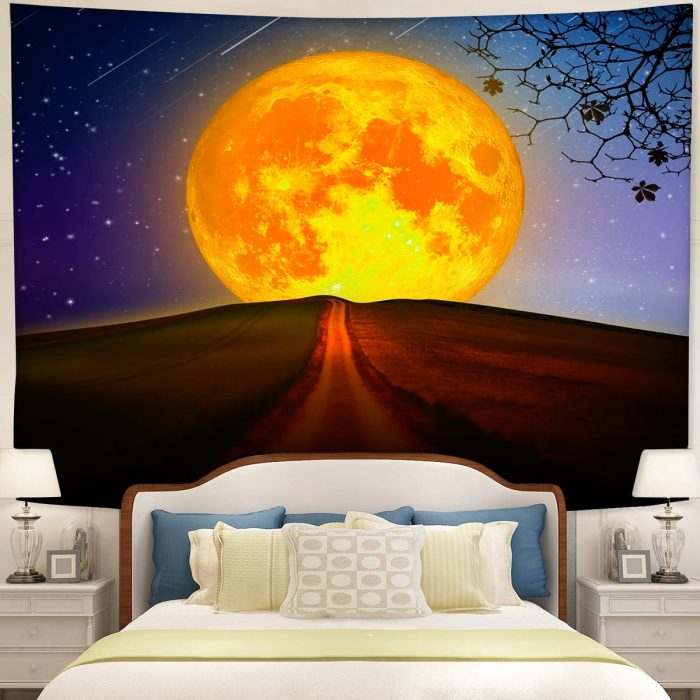 Moon At Night Tapestry Room Decor