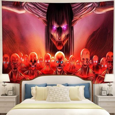 Attack On Titan Eren Founding Titan Tapestry Room Decor