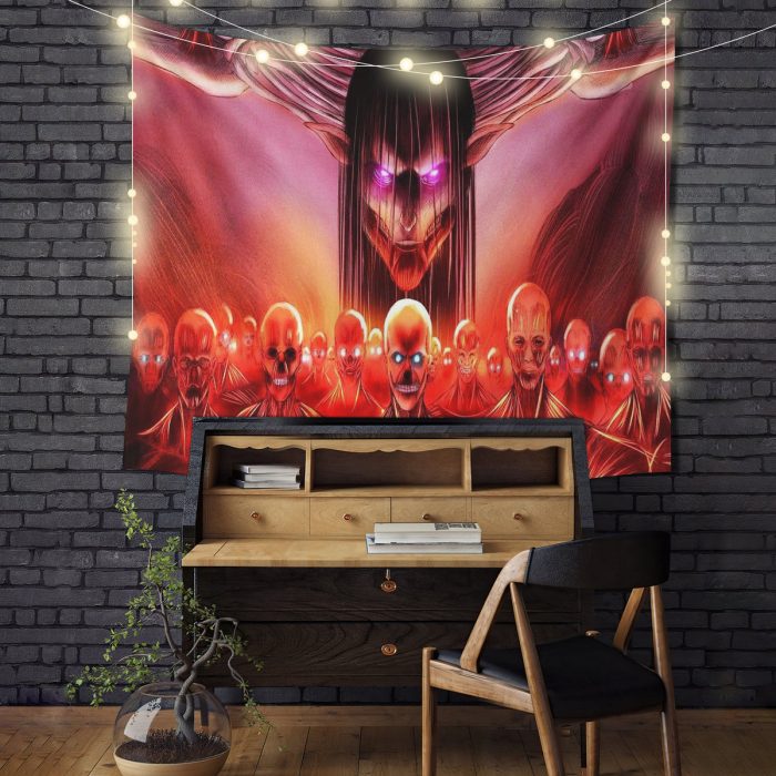 Attack On Titan Eren Founding Titan Tapestry Room Decor