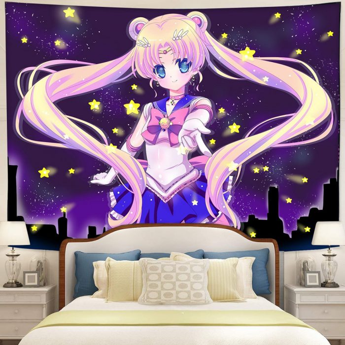 Sailor Moon Anime Girl Tapestry Room Decor