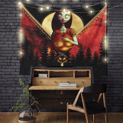 Sally Nightmare Before Christmas Zipper Tapestry Room Decor