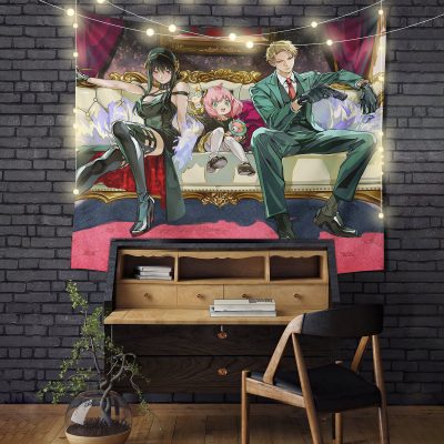 Spy X Family Loid Yor And Anya Tapestry Room Decor