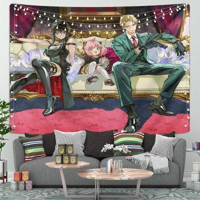 Spy X Family Loid Yor And Anya Tapestry Room Decor