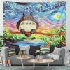 Starry Night Totoro Tapestry Room Decor