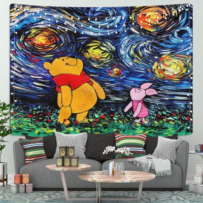 Starry Night Winne The Pooh Tapestry Room Decor