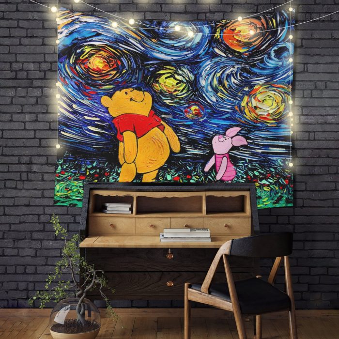 Starry Night Winne The Pooh Tapestry Room Decor