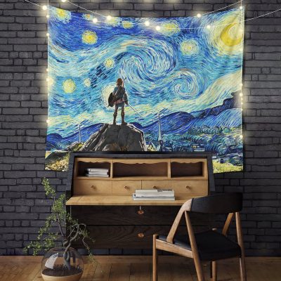 Starry Night The Legend Of Zelda Tapestry Room Decor