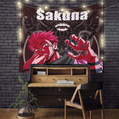 Sukuna Jujutsu Kaisen Anime Tapestry Room Decor