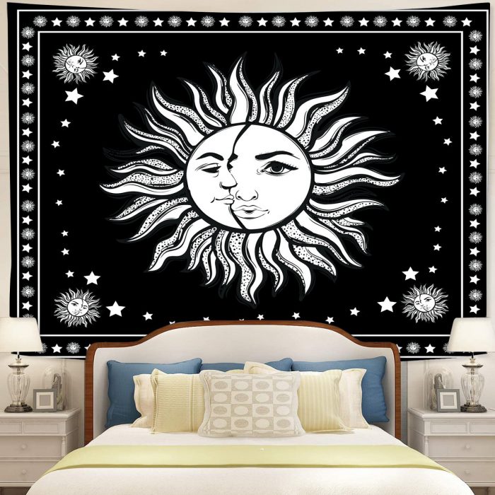 Sun Moon Mandala Tapestry Room Decor