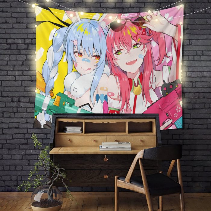 Usada Pekora Sakura Miko Hololive Tapestry Room Decor