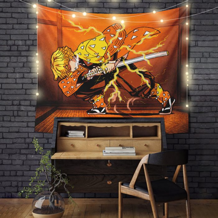 Zenitsu Demon Slayer Tapestry Room Decor