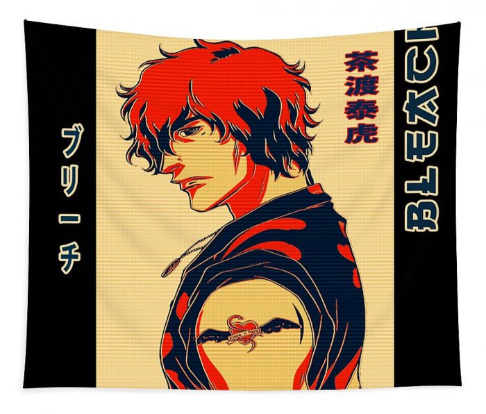 bleach yasutora sado retro art anime fantasy anime transparent - Anime Tapestry Store