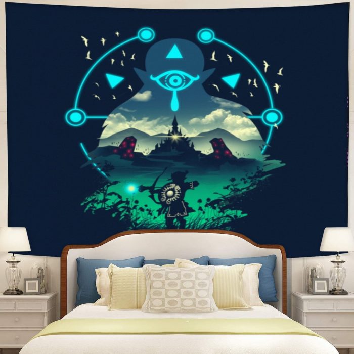 Breath Of The Wild Lezend Of Zelda Tapestry Room Decor