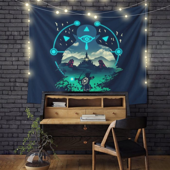 Breath Of The Wild Lezend Of Zelda Tapestry Room Decor