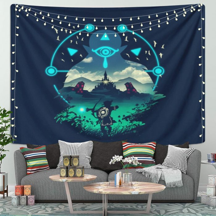 Breath Of The Wild Lezend Of Zelda Tapestry Room Decor