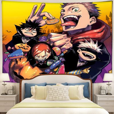 Characters From Jujutsu Kaisen Tapestry Room Decor