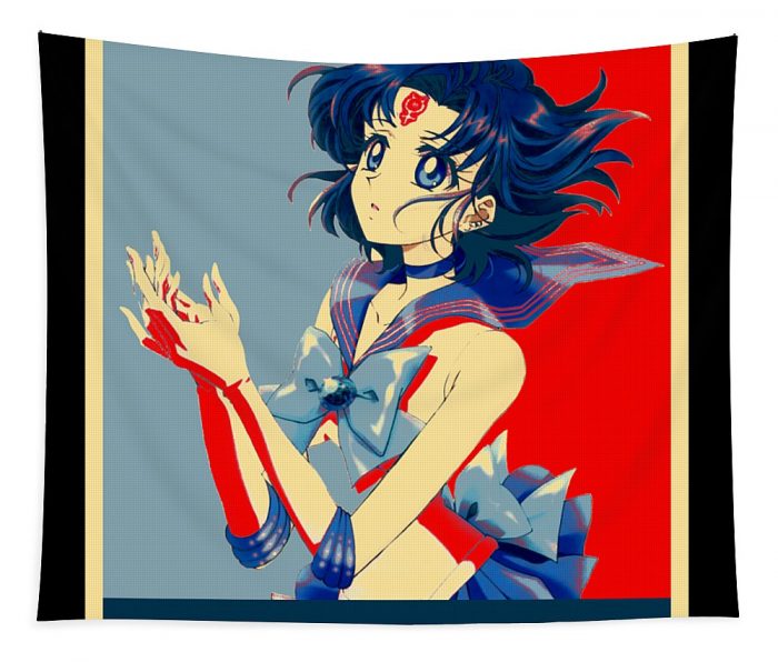 classic art sailor moon ami mizuno girl gifts idea gleam shinny transparent - Anime Tapestry Store