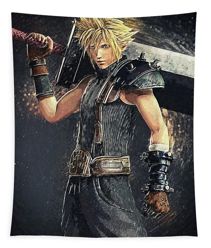 cloud strife taylan apukovska - Anime Tapestry Store