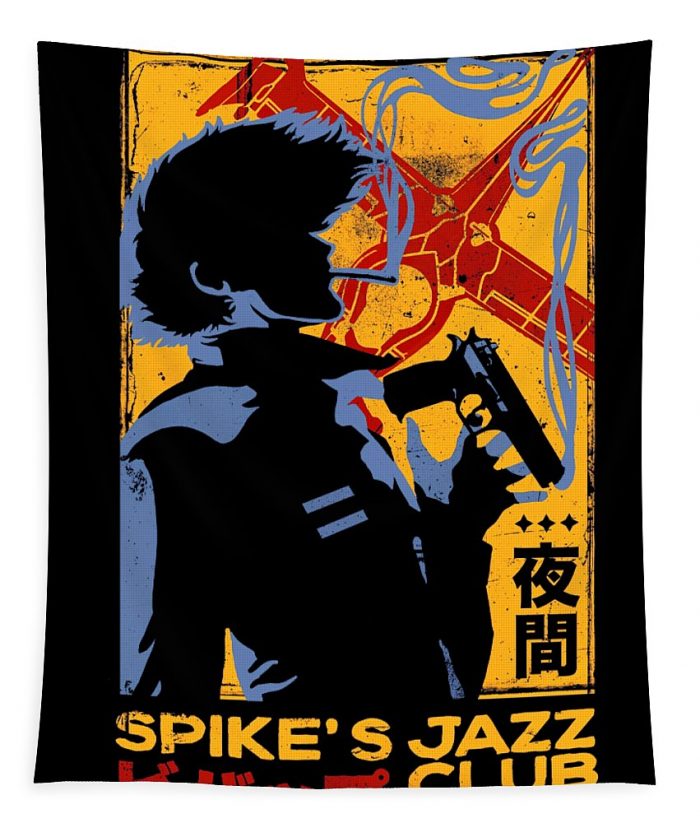 cowboy bebop spike spiegel carry that weight anime art transparent - Anime Tapestry Store