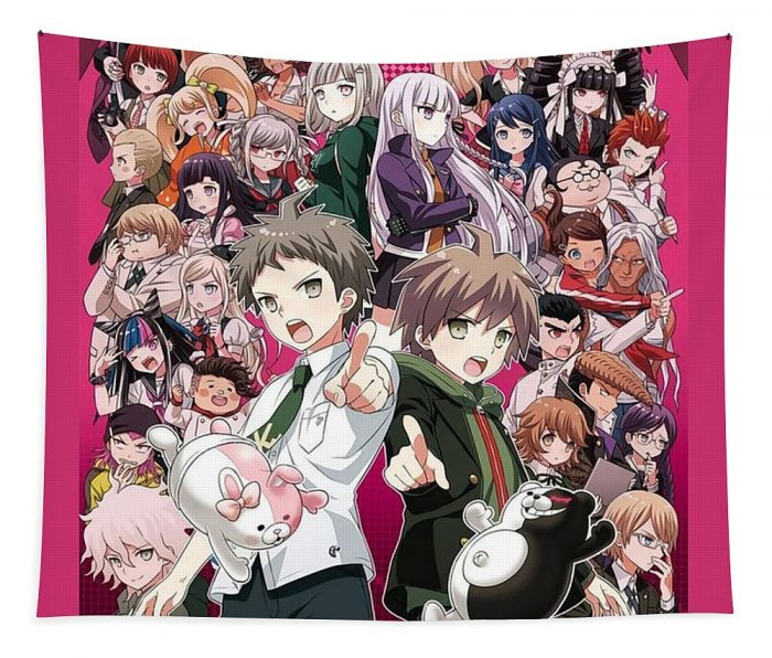 danganronpa 1 amp 2 all in it poster aesthetic grant isabel - Anime Tapestry Store