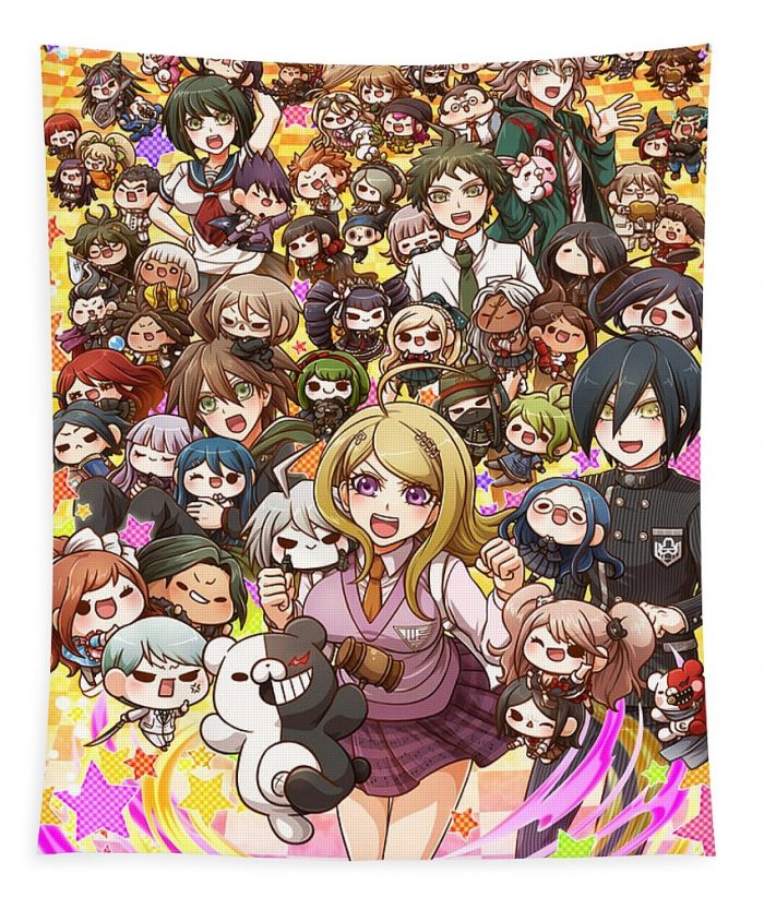 danganronpa makato hajime kaede nagito poster morgan clarke - Anime Tapestry Store