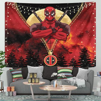 Deadpool Darkness Zipper Tapestry Room Decor