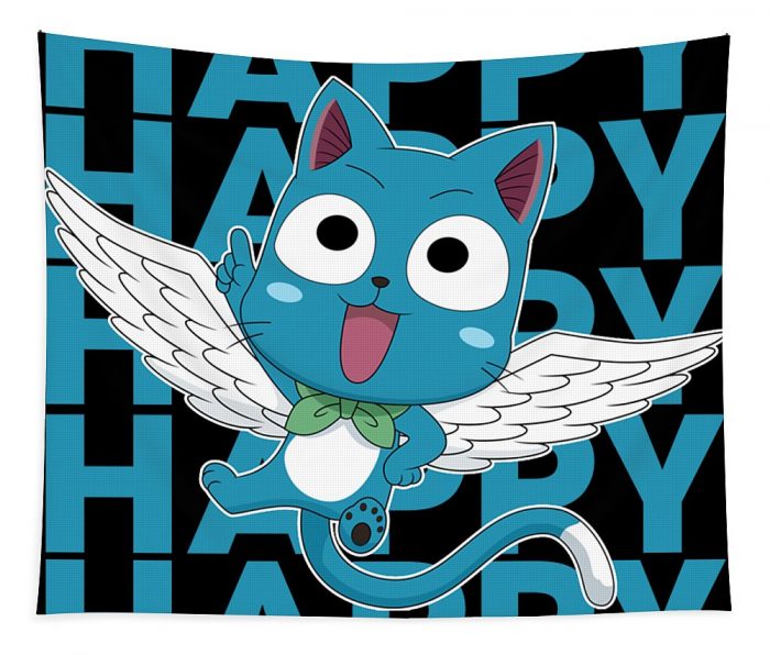 fairy tail happy name anime anime art transparent - Anime Tapestry Store