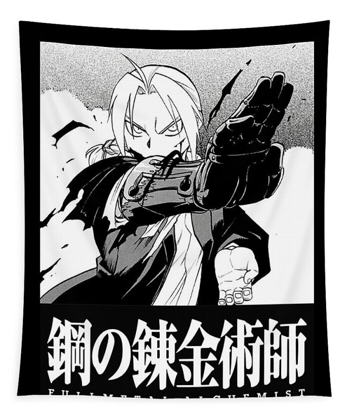 fullmetal alchemist manga panel edward elric graham arthur - Anime Tapestry Store