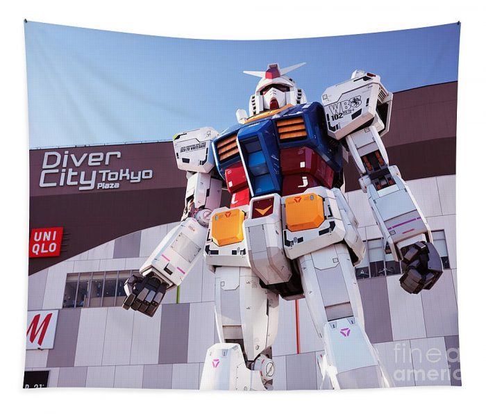 gundam giant statue in diver city tokyo japan oleksiy maksymenko - Anime Tapestry Store