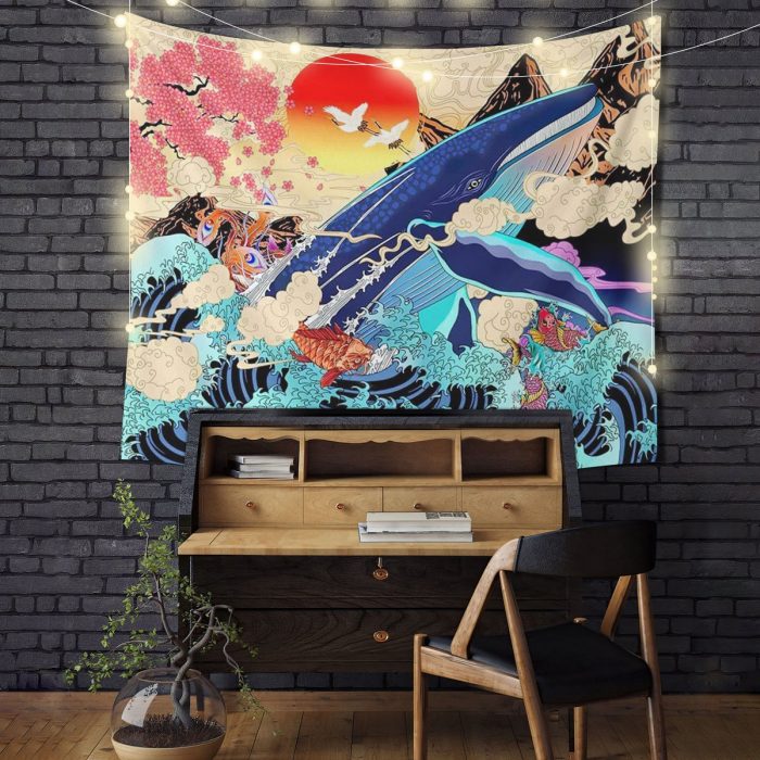 Hokusai Japanese Tapestry Room Decor