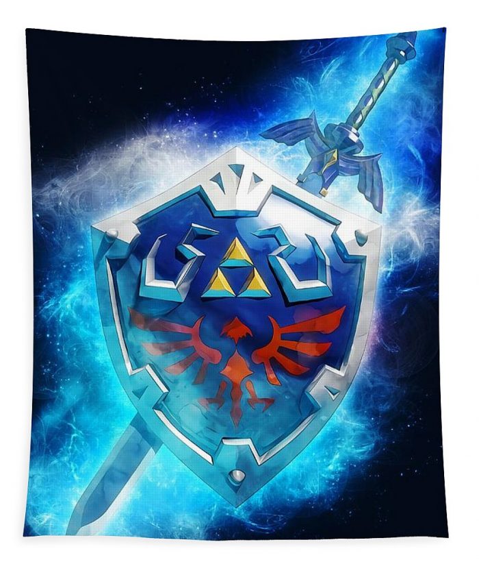 hylian shield artwork big mall - Anime Tapestry Store