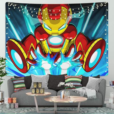 Iron Man Cartoon Digital Art Tapestry Room Decor