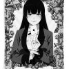 jabami yumeko cover kakegurui black and white phillips finley - Anime Tapestry Store