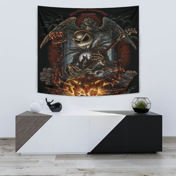 Jack Skellington Rock Nightmare Before Christmas Tapestry Room Decor