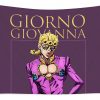 jojos bizarre adventure giorno giovanna jennye mhyli transparent - Anime Tapestry Store
